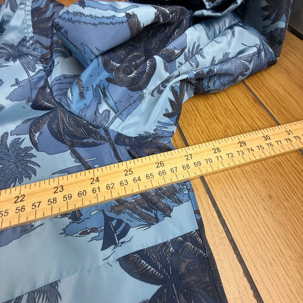 Levi's Pullover Anorak Jacket‎ Hooded Palm Print Blue XL